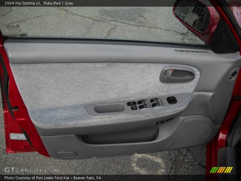 Ruby Red / Gray 2004 Kia Optima LX