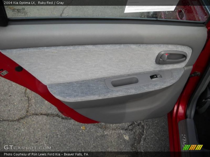 Ruby Red / Gray 2004 Kia Optima LX
