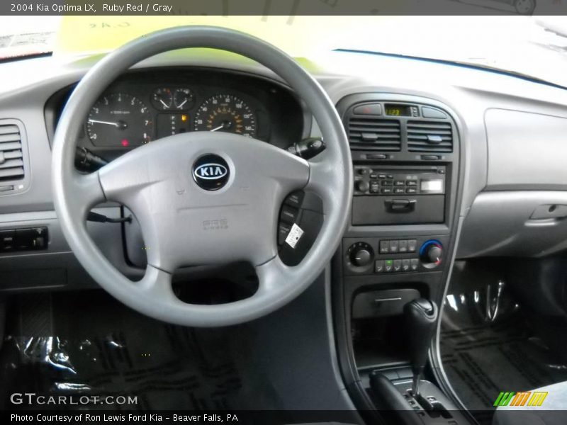 Ruby Red / Gray 2004 Kia Optima LX