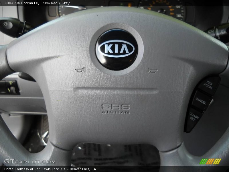 Ruby Red / Gray 2004 Kia Optima LX