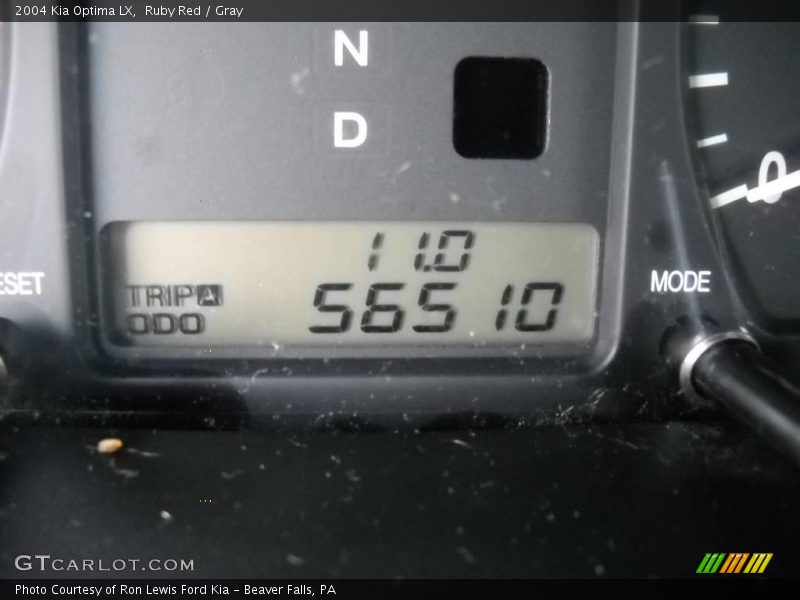 Ruby Red / Gray 2004 Kia Optima LX