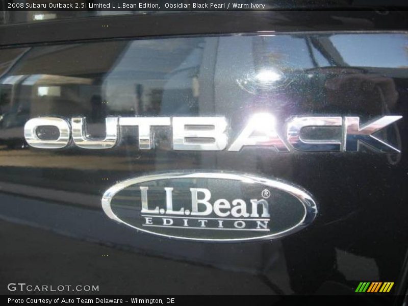 Obsidian Black Pearl / Warm Ivory 2008 Subaru Outback 2.5i Limited L.L.Bean Edition