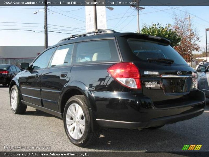 Obsidian Black Pearl / Warm Ivory 2008 Subaru Outback 2.5i Limited L.L.Bean Edition