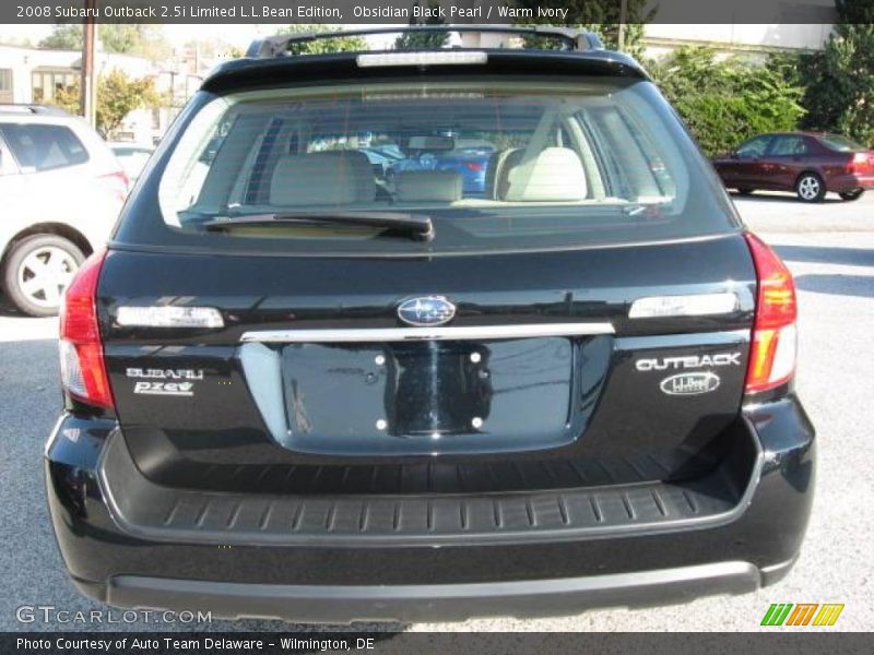 Obsidian Black Pearl / Warm Ivory 2008 Subaru Outback 2.5i Limited L.L.Bean Edition