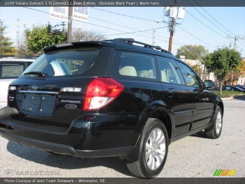 Obsidian Black Pearl / Warm Ivory 2008 Subaru Outback 2.5i Limited L.L.Bean Edition