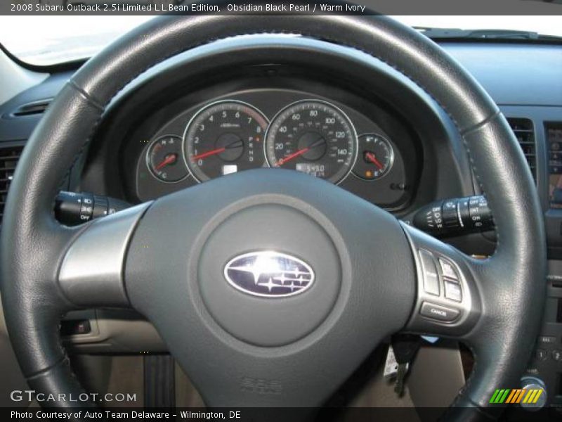Obsidian Black Pearl / Warm Ivory 2008 Subaru Outback 2.5i Limited L.L.Bean Edition