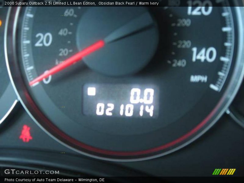 Obsidian Black Pearl / Warm Ivory 2008 Subaru Outback 2.5i Limited L.L.Bean Edition