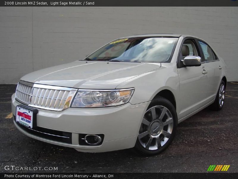 Light Sage Metallic / Sand 2008 Lincoln MKZ Sedan