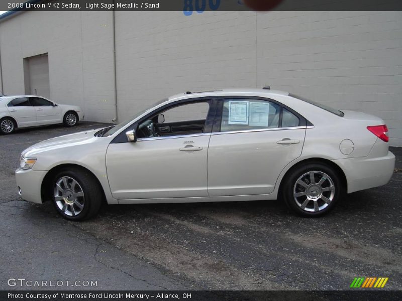 Light Sage Metallic / Sand 2008 Lincoln MKZ Sedan