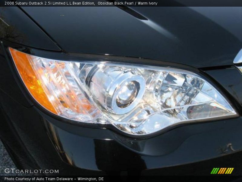 Obsidian Black Pearl / Warm Ivory 2008 Subaru Outback 2.5i Limited L.L.Bean Edition