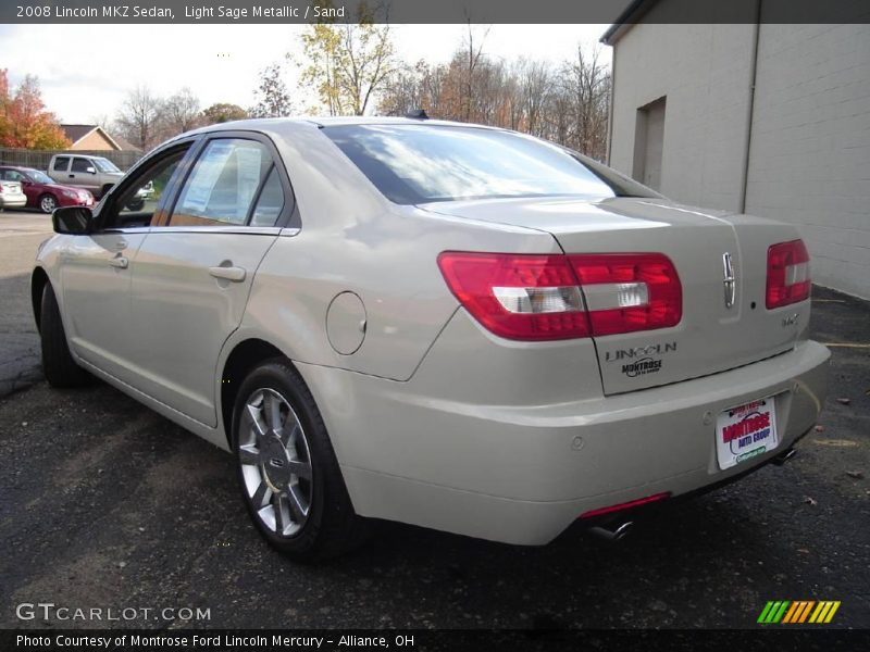 Light Sage Metallic / Sand 2008 Lincoln MKZ Sedan