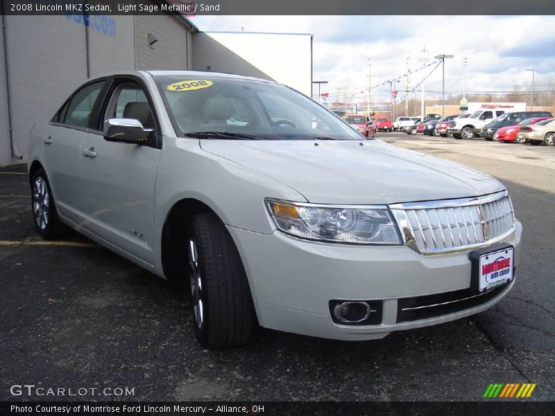 Light Sage Metallic / Sand 2008 Lincoln MKZ Sedan