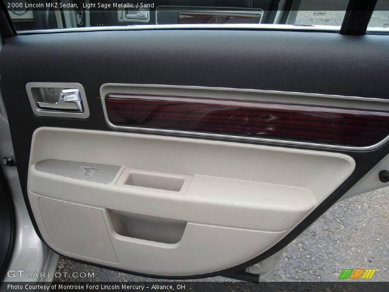 Light Sage Metallic / Sand 2008 Lincoln MKZ Sedan