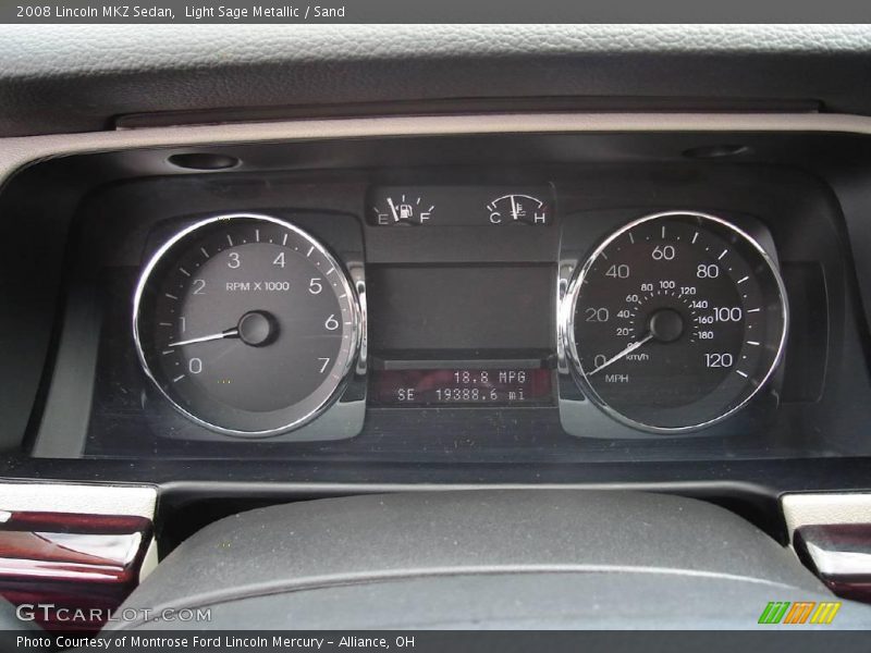Light Sage Metallic / Sand 2008 Lincoln MKZ Sedan