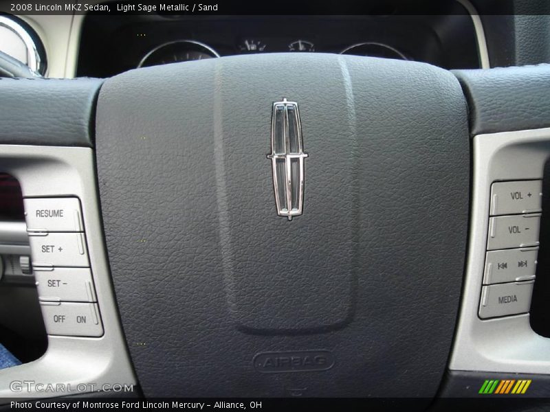 Light Sage Metallic / Sand 2008 Lincoln MKZ Sedan