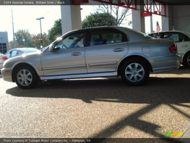 Brilliant Silver / Black 2004 Hyundai Sonata