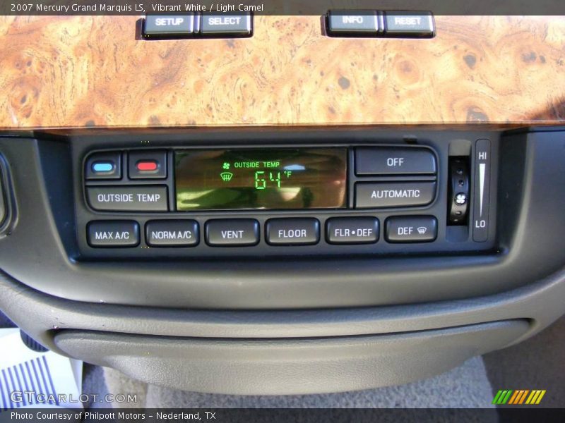 Vibrant White / Light Camel 2007 Mercury Grand Marquis LS