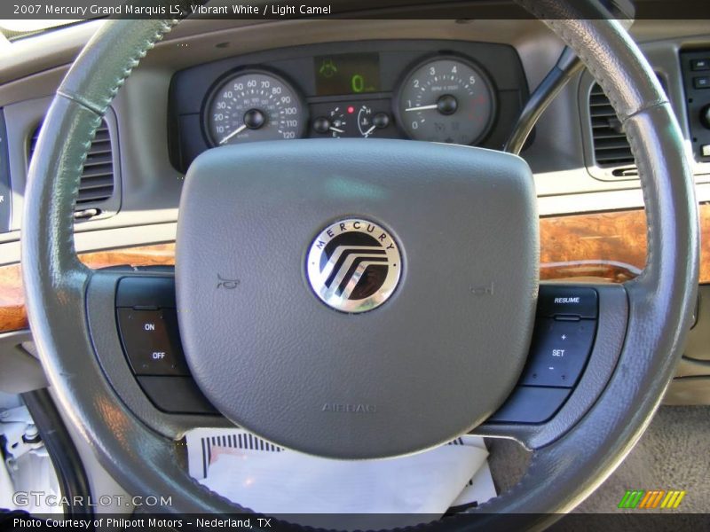 Vibrant White / Light Camel 2007 Mercury Grand Marquis LS