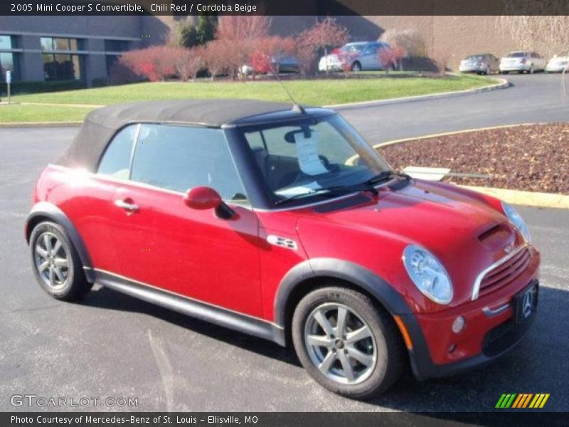 Chili Red / Cordoba Beige 2005 Mini Cooper S Convertible