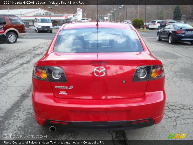 Velocity Red / Black/Red 2004 Mazda MAZDA3 s Sedan