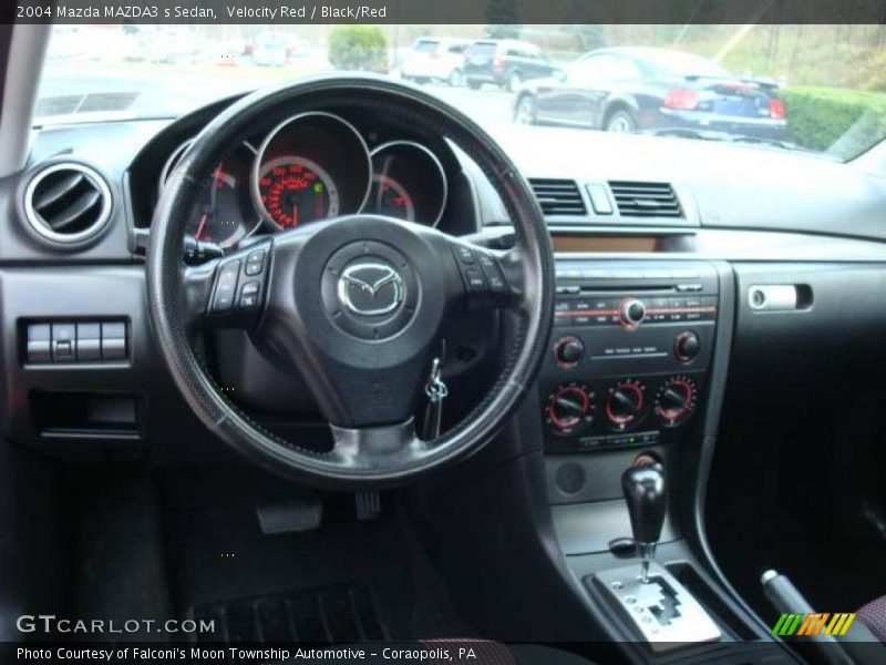 Velocity Red / Black/Red 2004 Mazda MAZDA3 s Sedan
