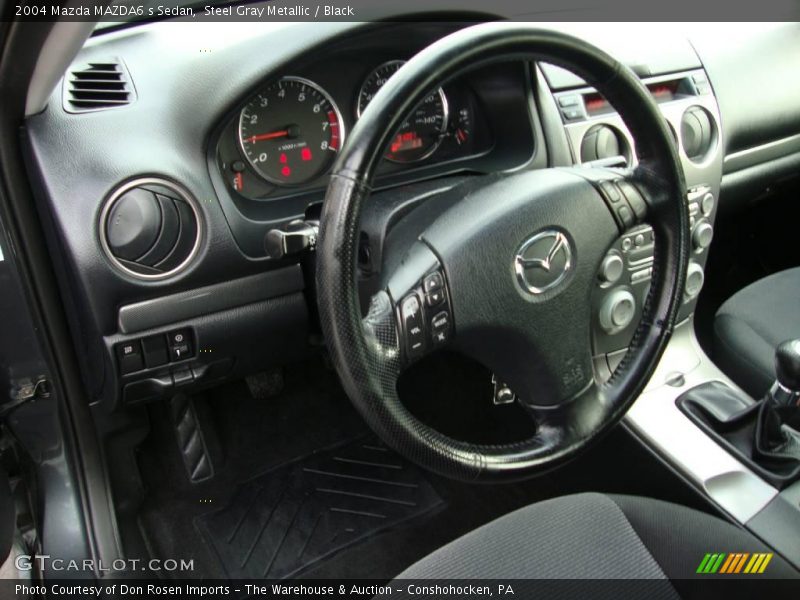 Steel Gray Metallic / Black 2004 Mazda MAZDA6 s Sedan