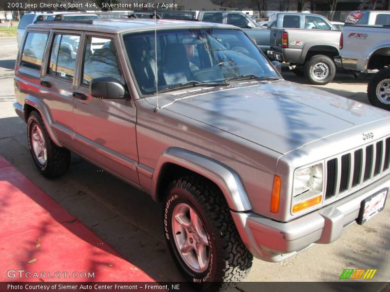 Silverstone Metallic / Agate 2001 Jeep Cherokee Sport 4x4