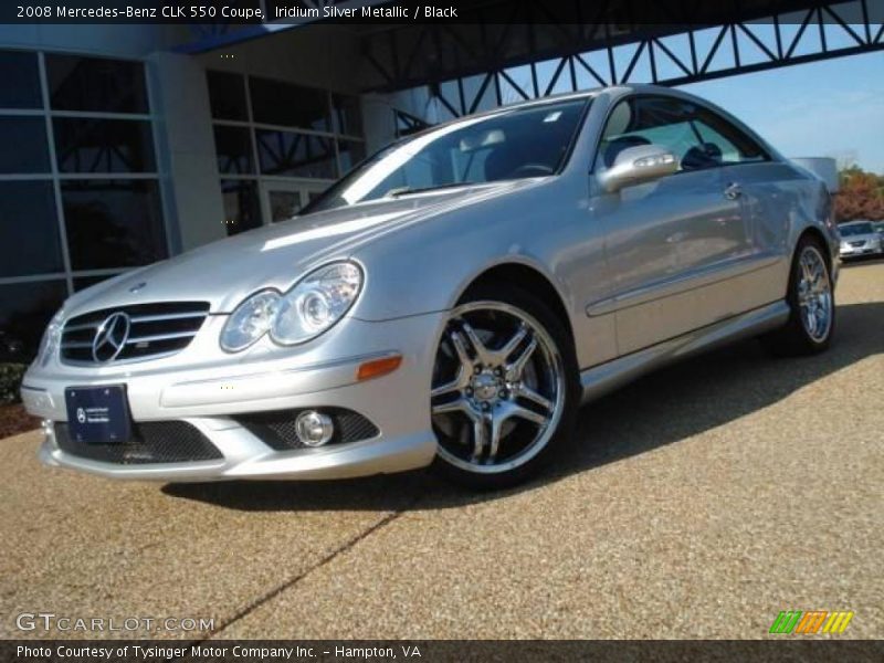 Iridium Silver Metallic / Black 2008 Mercedes-Benz CLK 550 Coupe