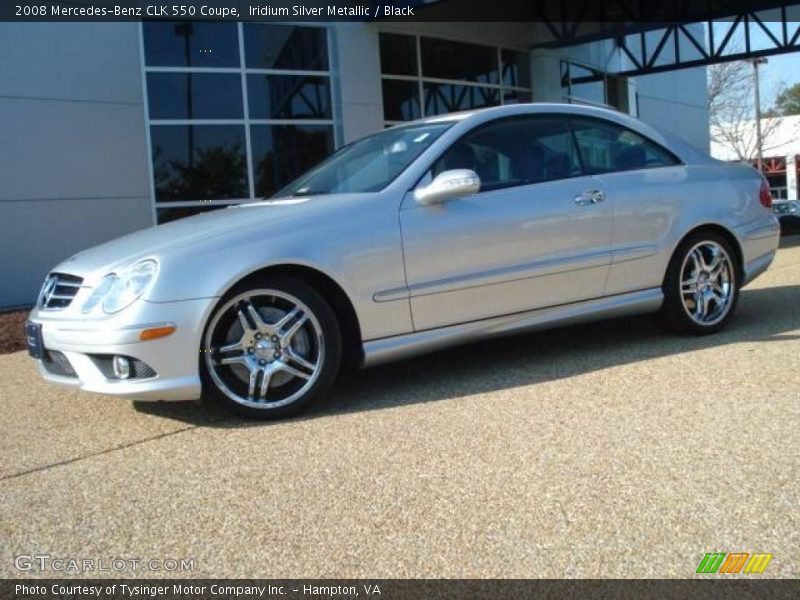 Iridium Silver Metallic / Black 2008 Mercedes-Benz CLK 550 Coupe