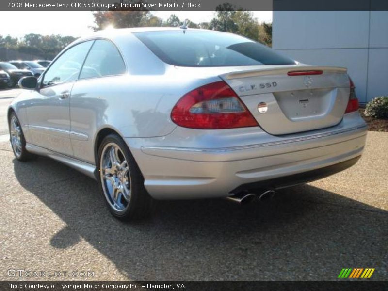 Iridium Silver Metallic / Black 2008 Mercedes-Benz CLK 550 Coupe