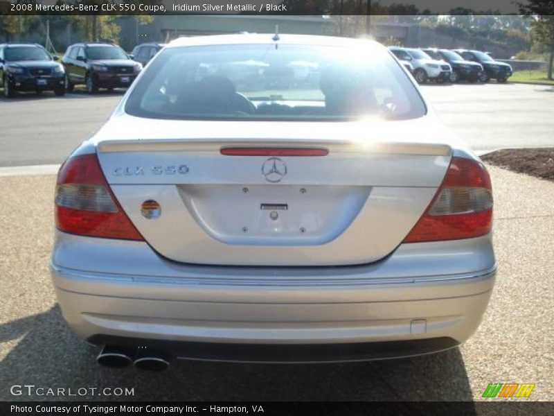 Iridium Silver Metallic / Black 2008 Mercedes-Benz CLK 550 Coupe