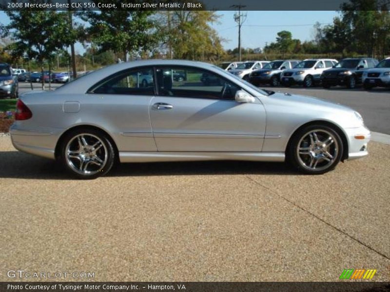 Iridium Silver Metallic / Black 2008 Mercedes-Benz CLK 550 Coupe