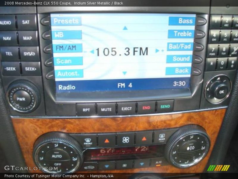 Iridium Silver Metallic / Black 2008 Mercedes-Benz CLK 550 Coupe