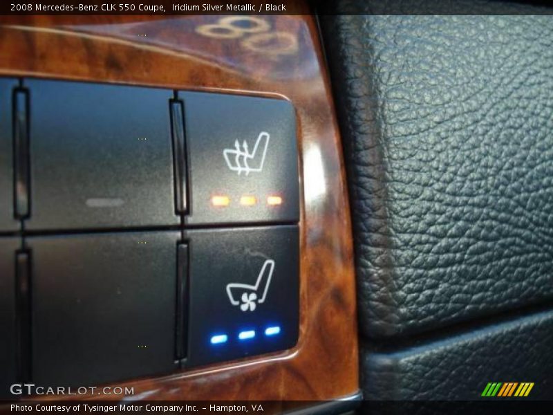 Iridium Silver Metallic / Black 2008 Mercedes-Benz CLK 550 Coupe