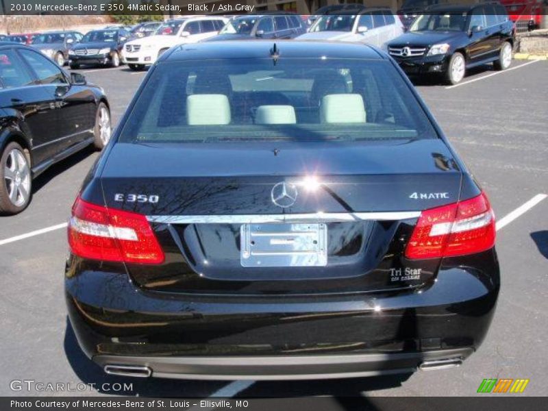 Black / Ash Gray 2010 Mercedes-Benz E 350 4Matic Sedan