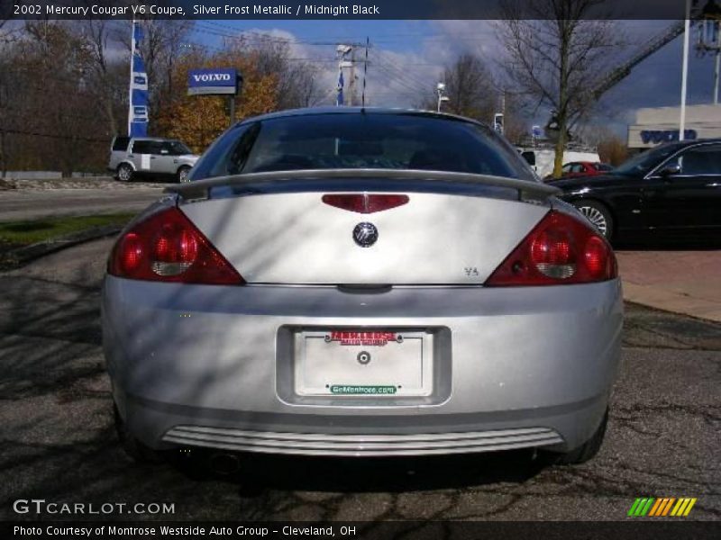 Silver Frost Metallic / Midnight Black 2002 Mercury Cougar V6 Coupe