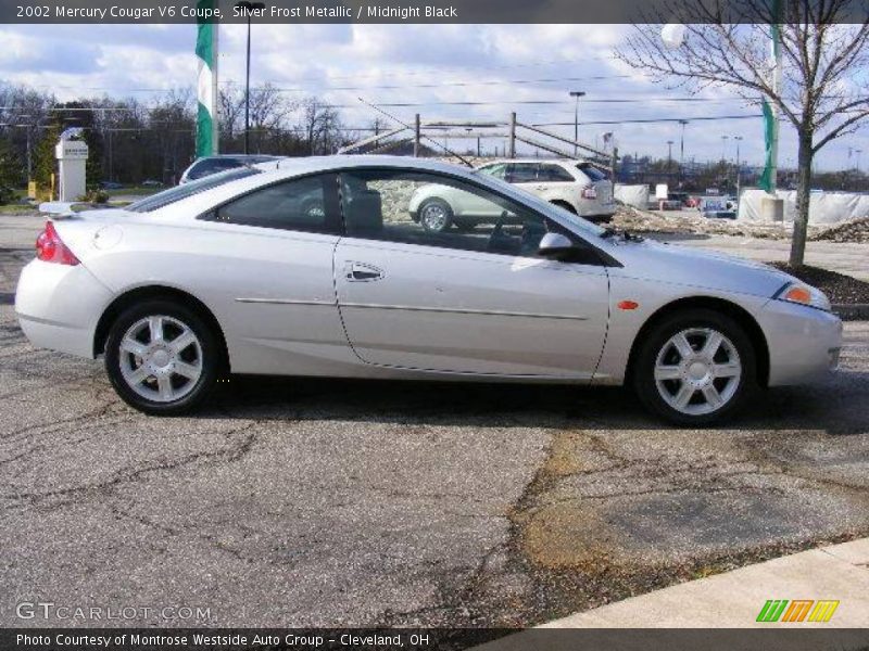 Silver Frost Metallic / Midnight Black 2002 Mercury Cougar V6 Coupe