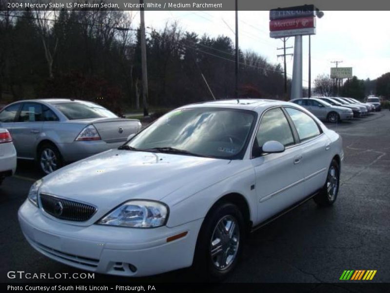 Vibrant White / Medium Parchment 2004 Mercury Sable LS Premium Sedan