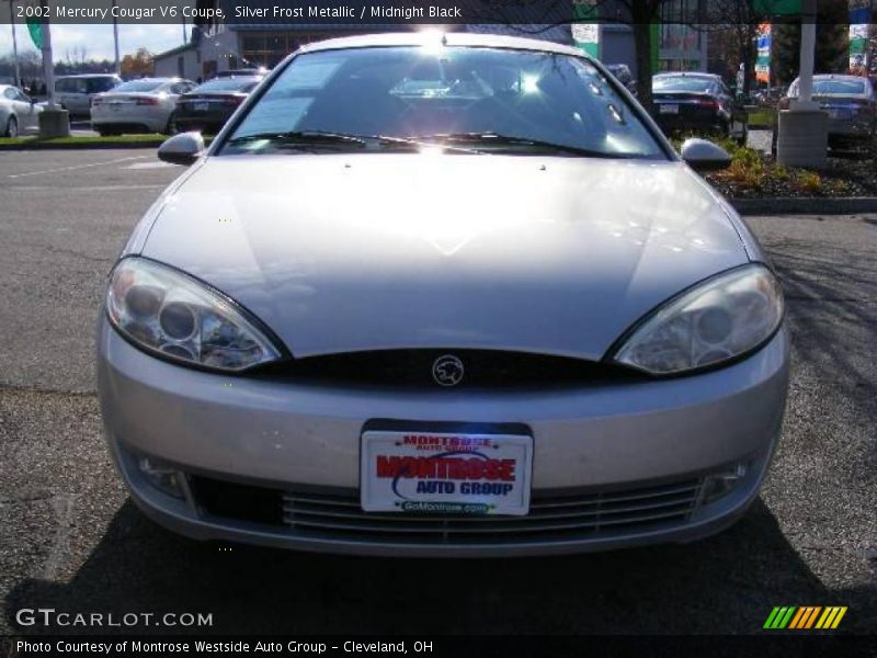 Silver Frost Metallic / Midnight Black 2002 Mercury Cougar V6 Coupe