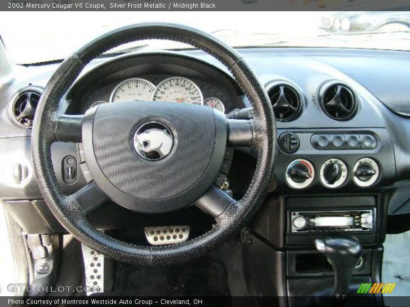 Silver Frost Metallic / Midnight Black 2002 Mercury Cougar V6 Coupe