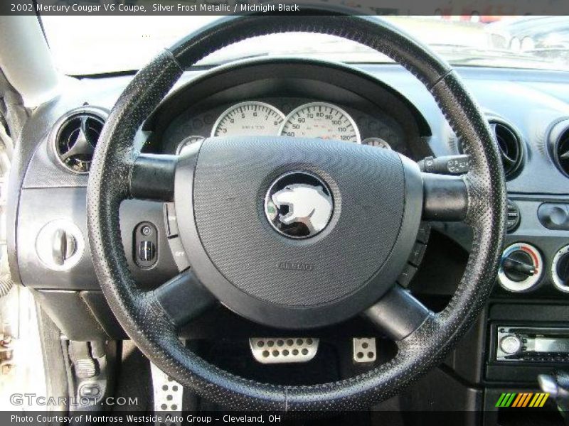 Silver Frost Metallic / Midnight Black 2002 Mercury Cougar V6 Coupe