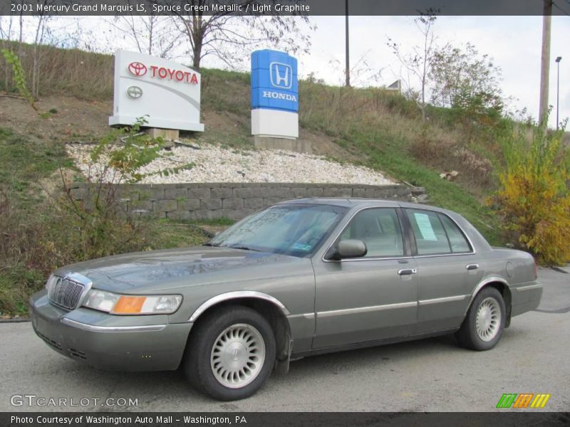 Spruce Green Metallic / Light Graphite 2001 Mercury Grand Marquis LS