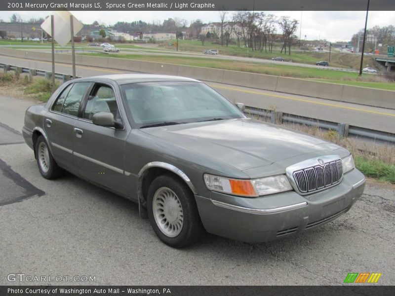 Spruce Green Metallic / Light Graphite 2001 Mercury Grand Marquis LS