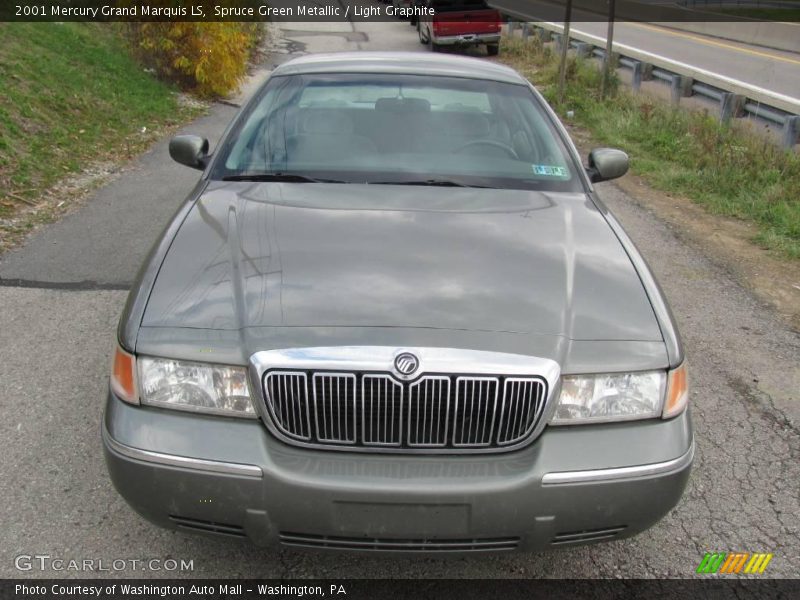 Spruce Green Metallic / Light Graphite 2001 Mercury Grand Marquis LS