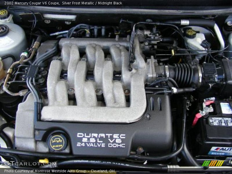 Silver Frost Metallic / Midnight Black 2002 Mercury Cougar V6 Coupe