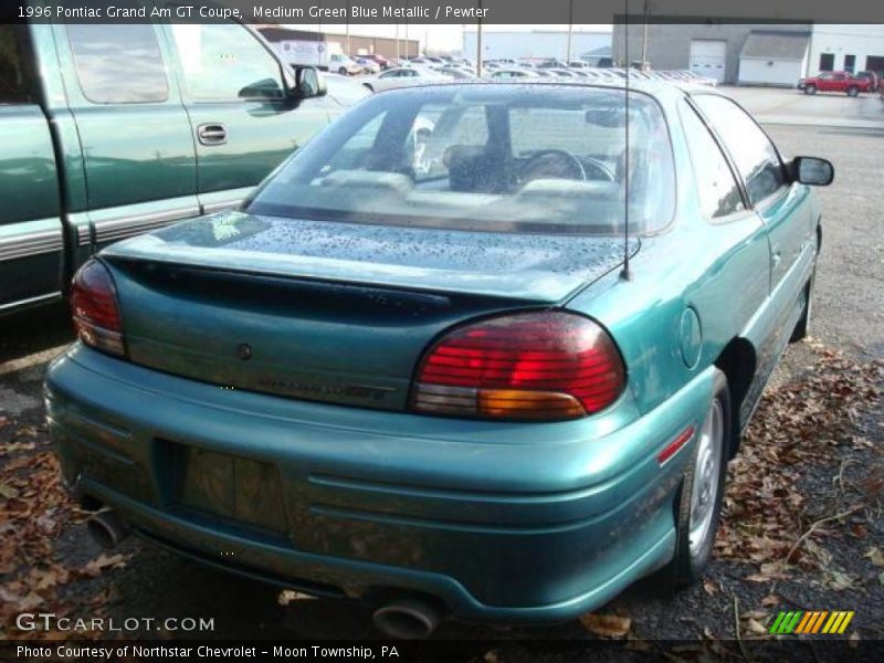 Medium Green Blue Metallic / Pewter 1996 Pontiac Grand Am GT Coupe
