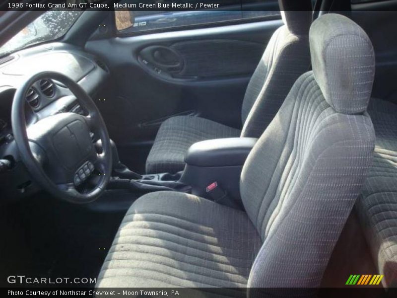 Medium Green Blue Metallic / Pewter 1996 Pontiac Grand Am GT Coupe