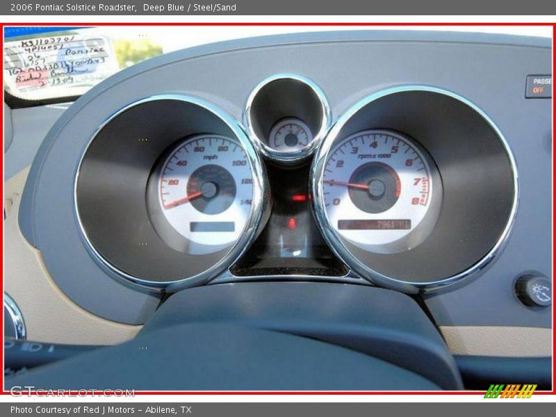 Deep Blue / Steel/Sand 2006 Pontiac Solstice Roadster