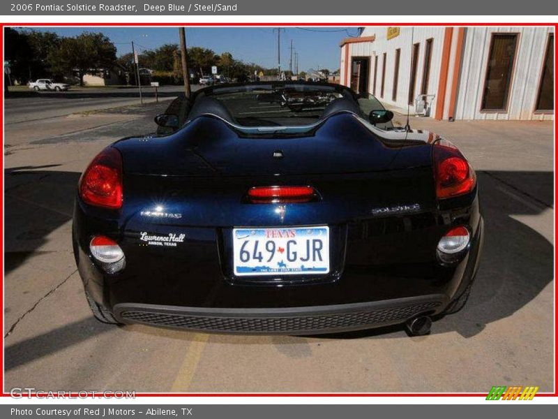 Deep Blue / Steel/Sand 2006 Pontiac Solstice Roadster