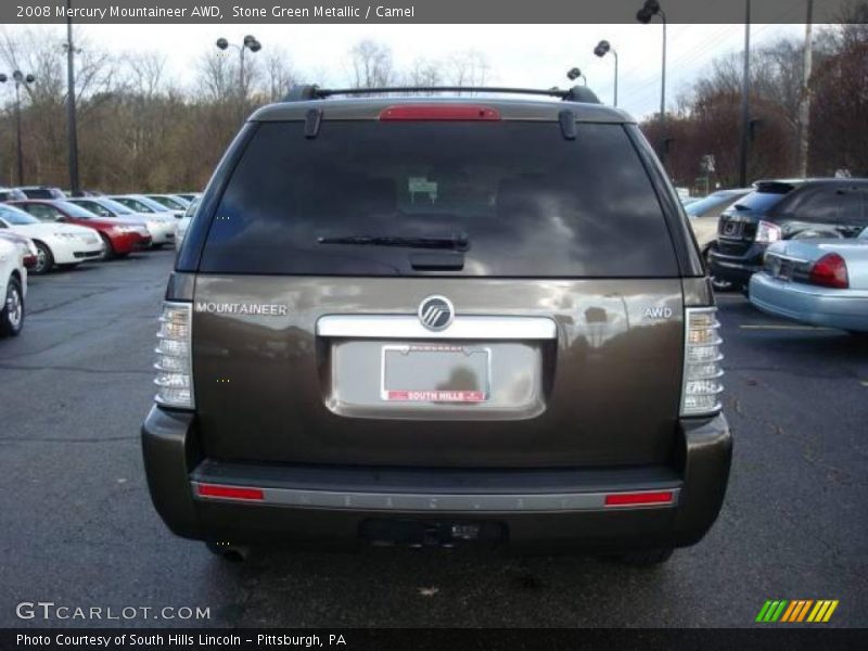 Stone Green Metallic / Camel 2008 Mercury Mountaineer AWD